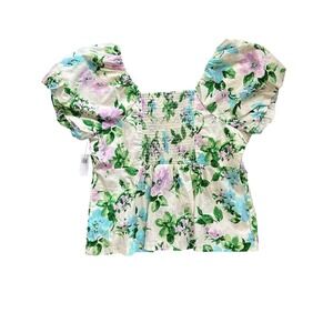 Old Navy NWT Floral Puff Sleeve, Off Shoulder Top SZ XL
